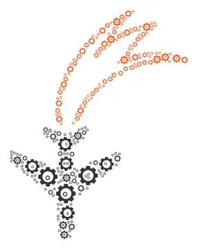 Falling Airplane Composition of Cog イラスト素材