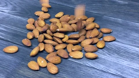 Falling almonds Stock Footage 147927460