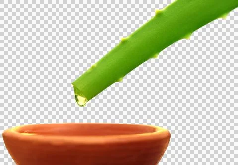 Falling aloe vera extract Stock Photos