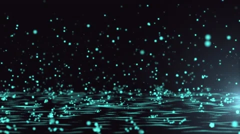 Falling and bouncing particles on wavy background Stock Footage 56965737