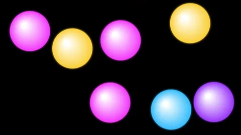 Falling and colliding colored particles in the dark 動画素材 321014106