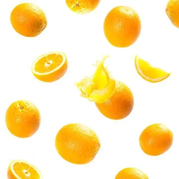 Falling and exploding ripe oranges falling and exploding ripe oranges cut ... Stock Photos