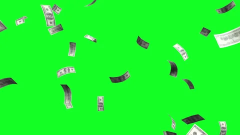 Falling and fly bills of one hundred dollar bills. Stock Footage 252814208
