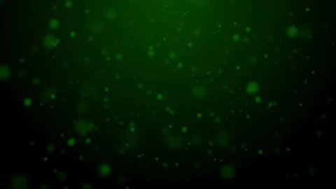 Falling and glowing green mini particles on the dark background shining and Stock Footage 101209942