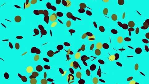  Falling and Spinning Abstract 3D Circles Loop Stock Footage 341489372