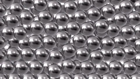 Falling and Stacking pachinko ball metal spheres transition background Stock Footage 265247882