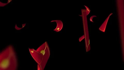 Falling Ang Pao, Red Envelope Chinese new year rain from above overlay, bla.. Stock-Footage 279066260