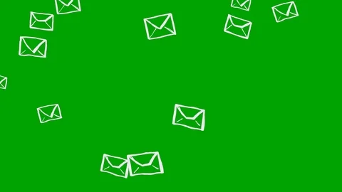 Falling Animated Letters On Green Background Stock Footage 112640460