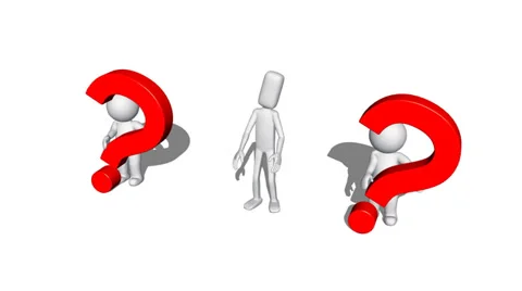 Falling Answer:  Ideas Animation Video stock 35195852
