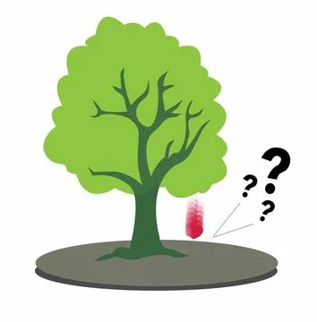 Falling apple, Isaac newton idea universal law, fall red apple tree down Stock Illustration