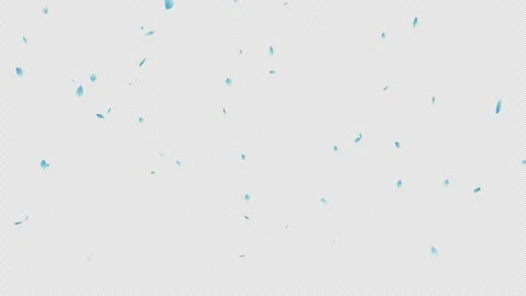 Falling Aqua Leaves (Transparent Background MOV) Stock Footage 332457183