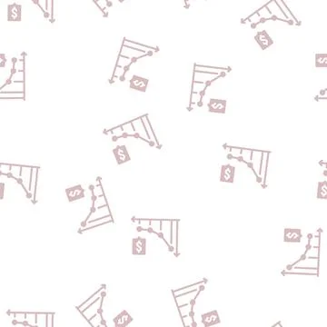 Falling arrow infographic glyph vector seamless pattern Stockillustratie