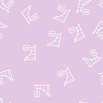 Falling arrow infographic line vector seamless pattern Stock Illustration