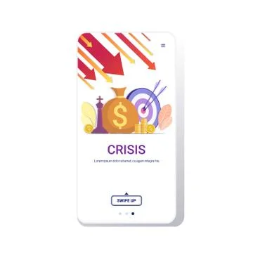 Falling arrows decrease economy stretching rising drop financial crisis failu Stock Illustration