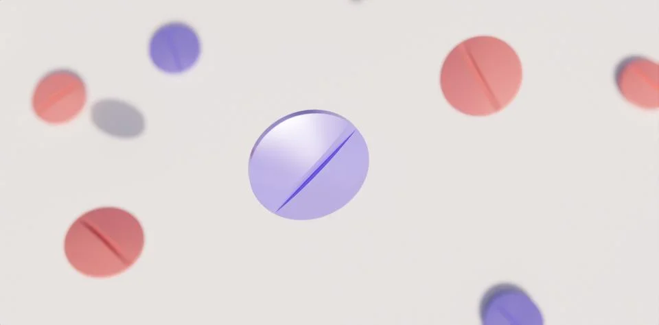 Falling Assorted Pills on Light Background - Medicine and Healthcare Concept Stock Illustration