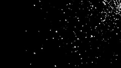 Falling atmospheric snow in space, computer generated abstract background, 3D Illustrazione stock