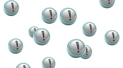 Falling attention icons. Looping. Alpha channel is included. Stock Footage 51543646