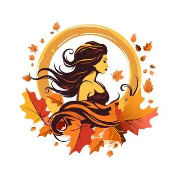 Falling autumn Stock Illustration