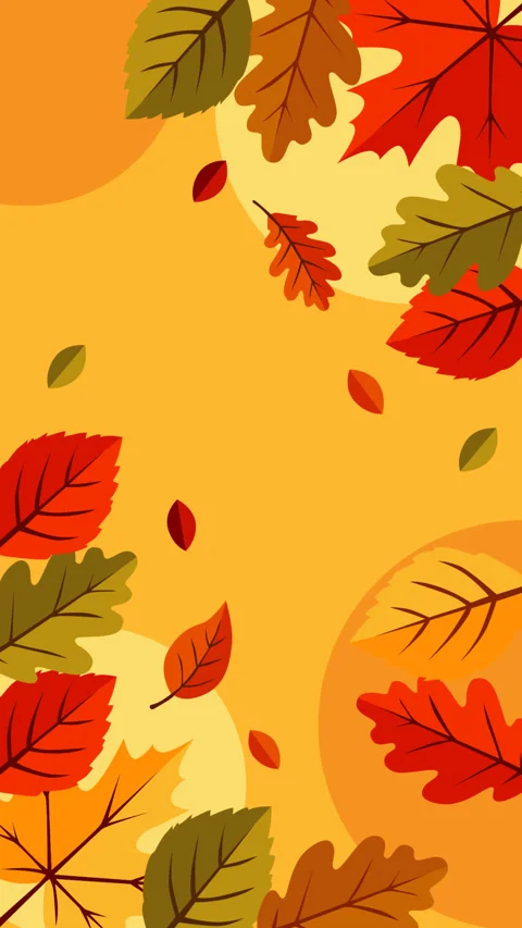 Falling Autumn Leaves Background with Warm Seasonal Colors and Nature Animat Video stock 339045577