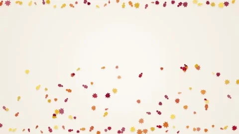 Falling autumn leaves drift down creating a festive border for seasonal cel.. Stock Footage 341684855