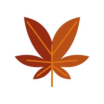 Falling autumn maple leaf in flat graphic style 스톡 일러스트