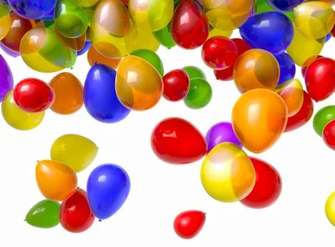 Falling balloons Stock-Fotos