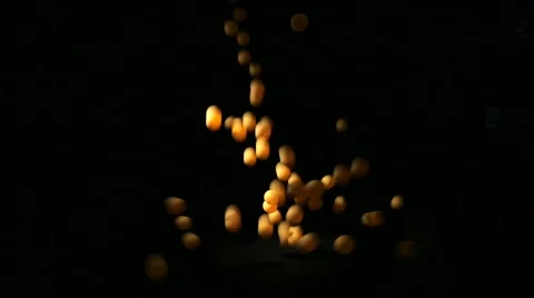Falling balls against black background PAL Stock Footage 40795091