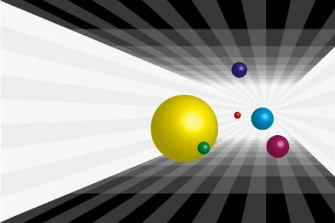 Falling balls Stock Illustration