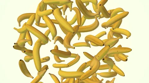 Falling banana on white background. Stock Footage 57726258