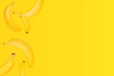 Falling bananas background Stock Photos