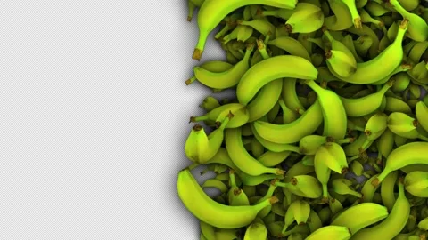 Falling Bananas Fruit Animation Transition on Alpha Channel, Loop 库存影片 299684984