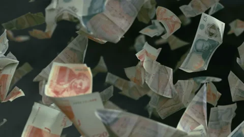 Falling Banknotes of British Pound Sterling Sterling 4K Loopable 스톡 동영상 144869209