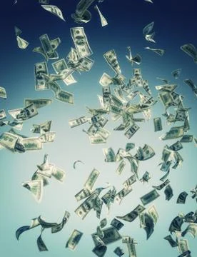 Falling banknotes Stock Illustration