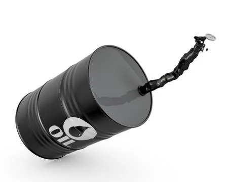 Falling barrel of oil Stock-Illustration