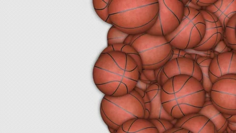 Falling Basket Balls Animation Transition, on Alpha Channel, Loop 库存影片 278060300