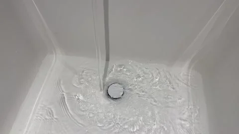 Falling the bath with water Stock Footage 262223436