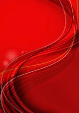 Falling beam curved stripes on red gradient background Stock Illustration