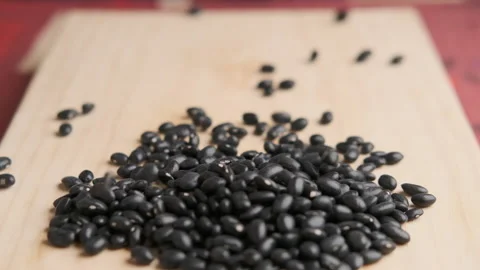 Falling beans drop on a pile Stock Footage 140413113