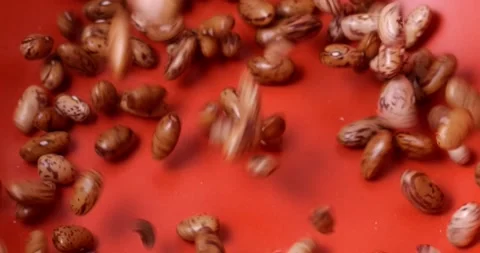 Falling beans, prepared to cook healthy dinner. Stock Footage 135231904