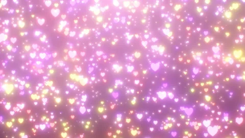 Falling Beautiful Heart Shaped Particles Falling Down Slowly Sparkles Stock Footage 201360209