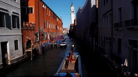 Falling bell tower in Venice Stock Footage 264506953