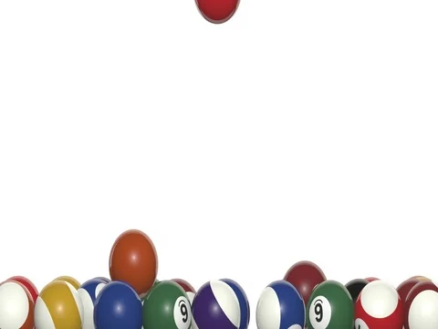 Falling billiard balls Stock Footage 75780593