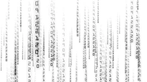 Falling Binary Code Background Vertical Digital Data Rain Animation Stockbeeldmateriaal 332447177