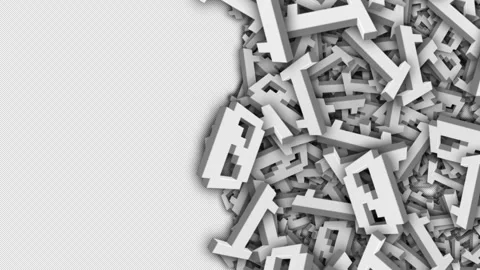 Falling Binary Code Numbers, Zero and One, Tech Background Animation, on Alpha C Stock Footage 262055088