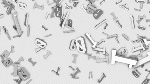 Falling Binary Code Numbers, Zero and One, Tech Background Animation, on Alpha C Stock Footage 262059340