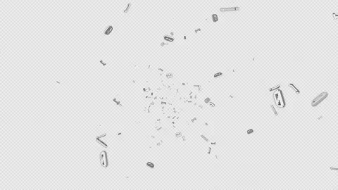 Falling Binary Code Numbers, Zero and One, Tech Background Animation, on Alpha C Stock Footage 265492341