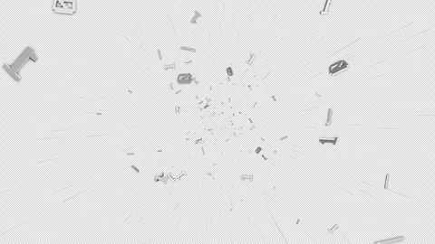 Falling Binary Code Numbers, Zero and One, Tech Background Animation, on Alpha C Stock Footage 268483312