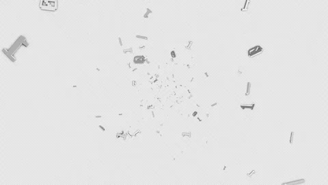 Falling Binary Code Numbers, Zero and One, Tech Background Animation, on Alpha C Stock Footage 270247239