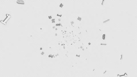 Falling Binary Code Numbers, Zero and One, Tech Background Animation, on Alpha C Stock Footage 276880932