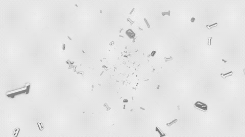 Falling Binary Code Numbers, Zero and One, Tech Background Animation, on Alpha C Stock Footage 276897386